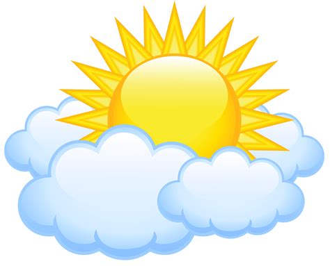 sun and cloud clipart